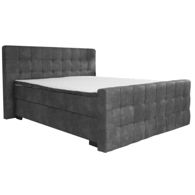 Boxspring Luxe Antraciet 160x200 - KP Interieur